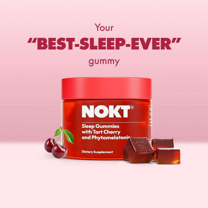 NOKT Gomitas para dormir, cereza ácida y melatonina vegana, 30 gomitas - Quierox - Tienda Online