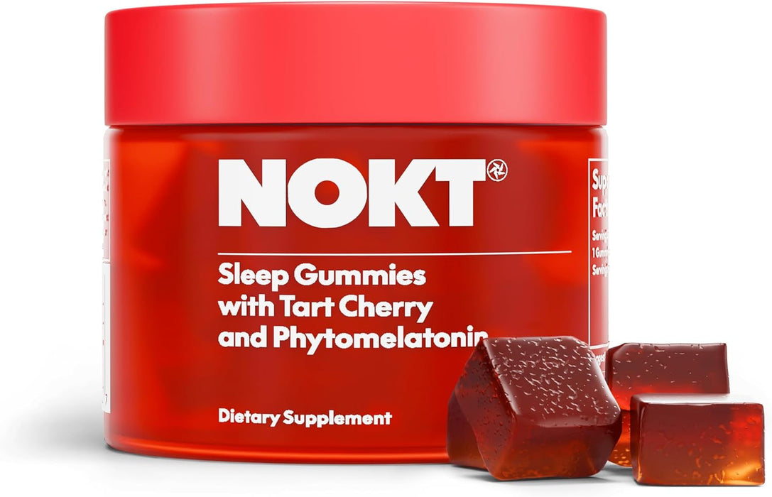 NOKT Gomitas para dormir, cereza ácida y melatonina vegana, 30 gomitas - Quierox - Tienda Online