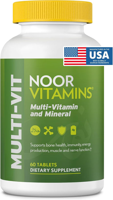 Noor multivitaminas y minerales diarias para mujeres y hombres 60 tabletas - Quierox - Tienda Online