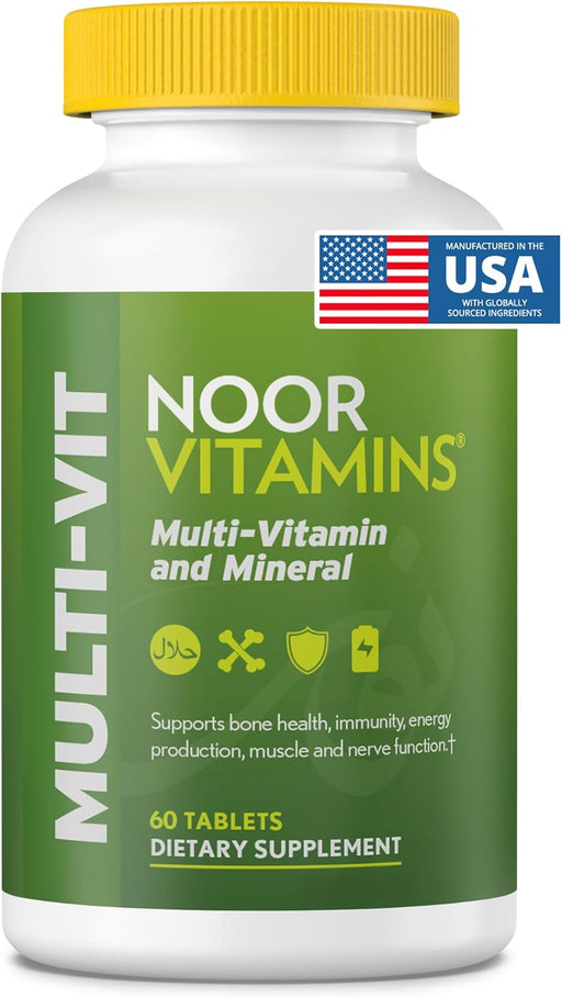 Noor multivitaminas y minerales diarias para mujeres y hombres 60 tabletas - Quierox - Tienda Online