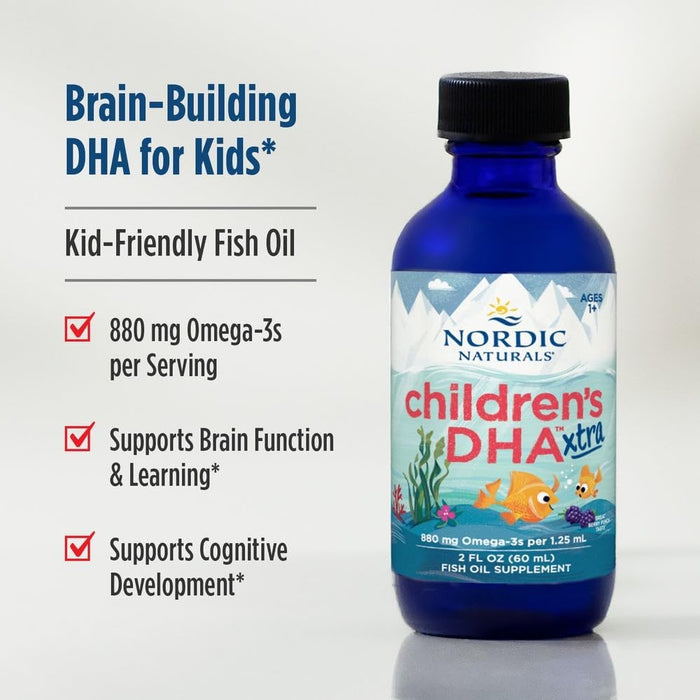 Nordic Naturals DHA Xtra para niños, ponche de bayas - 2 onzas para niños - Quierox - Tienda Online