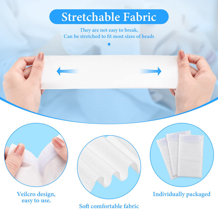 Noverlife - 100 diademas desechables para spa, elásticas con cinta mágica ajustable - Quierox - Tienda Online