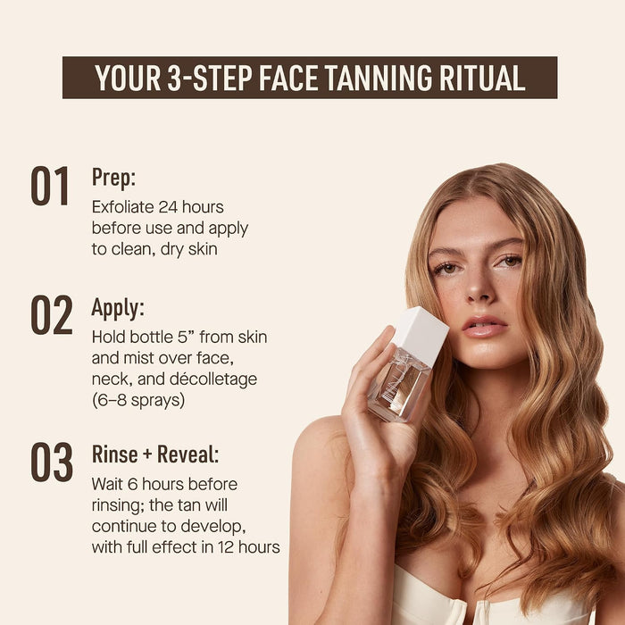 Nuda CloudMist Face Tan Water Bruma bronceadora facial para tez media a oscura - Quierox - Tienda Online