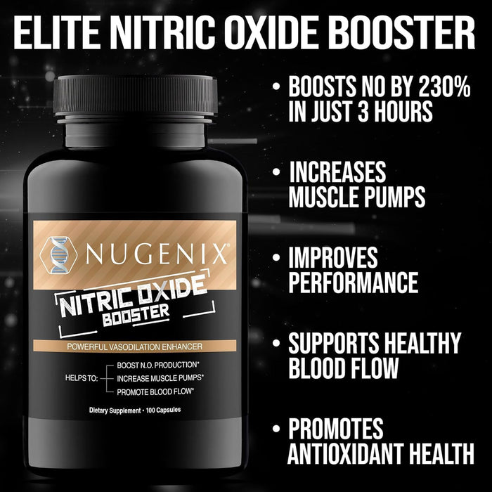 Nugenix Suplemento potenciador de óxido nítrico 100 cápsulas - Quierox - Tienda Online