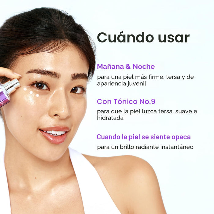 numbuzin No.9 NAD+ BIO, Suero lifting de brillo, reafirmante y arrugas, para piel flácida - Quierox - Tienda Online