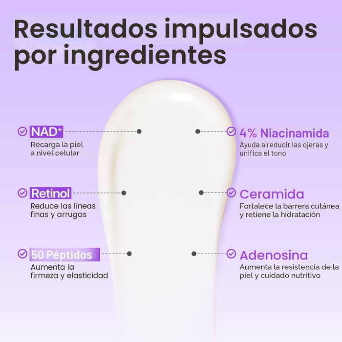 numbuzin No.9 NAD+ Retinol Crema de ojos desinflamante y reafirmante para ojeras - Quierox - Tienda Online