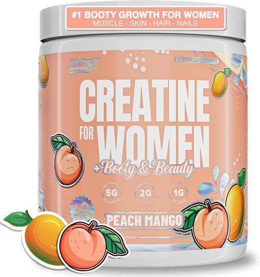 Nutrex Research Creatina para Mujeres: Glúteos y Belleza Sin gluten, 30 porciones - Quierox - Tienda Online