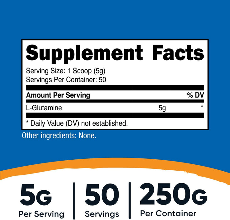 Nutricost - L - Glutamina en polvo, 8.9 onzas - Quierox - Tienda Online