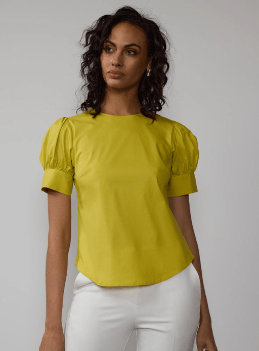 NY&C Blusa de popelina lisa de manga corta - Quierox - Tienda Online