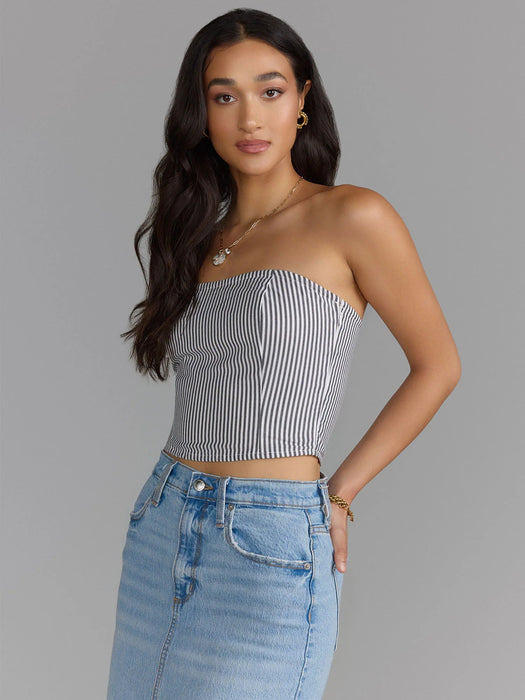 NY&C Top corsé a rayas sin tirantes - Quierox - Tienda Online