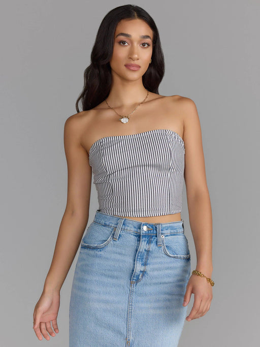 NY&C Top corsé a rayas sin tirantes - Quierox - Tienda Online