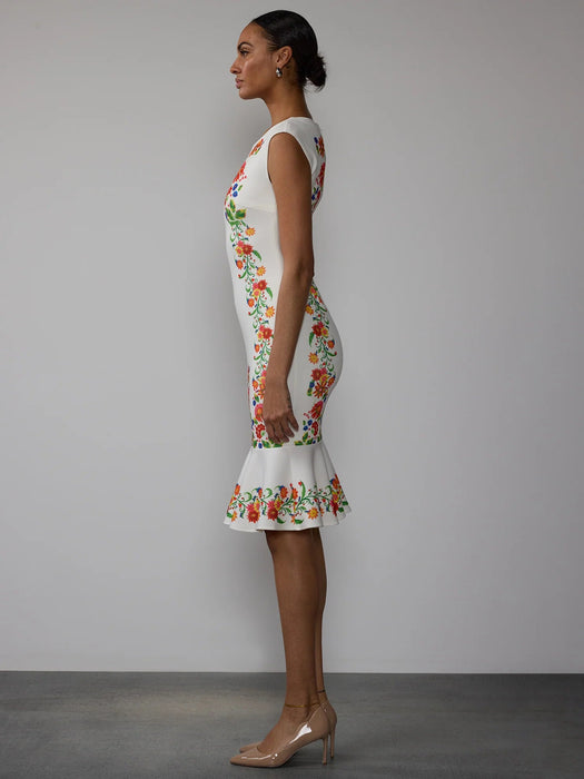 NY&C Vestido midi de trompeta floral sin mangas - Quierox - Tienda Online