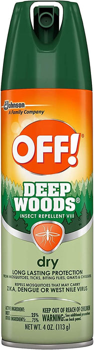 OFF! Deep Woods - Aerosol seco repelente de insectos pack de 4 - Quierox - Tienda Online
