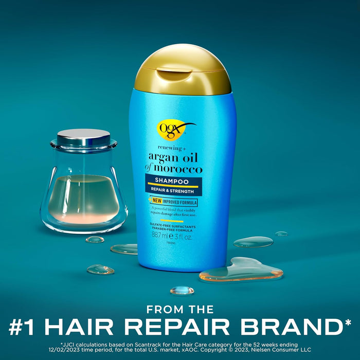 OGX Champú Renovador + Aceite de Argán de Marruecos, tamaño de prueba de 3 onzas - Quierox - Tienda Online