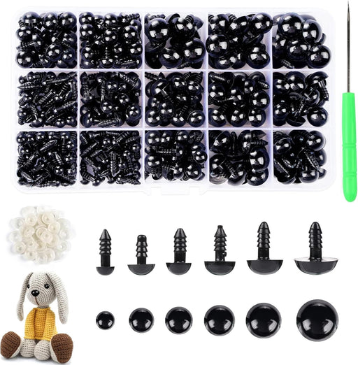 Ojos de seguridad de plástico, 350 unidades, con arandelas para manualidades, para amigurumi - Quierox - Tienda Online