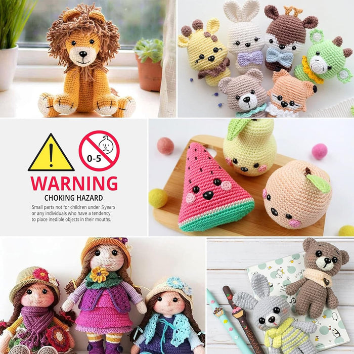 Ojos de seguridad de plástico, 350 unidades, con arandelas para manualidades, para amigurumi - Quierox - Tienda Online