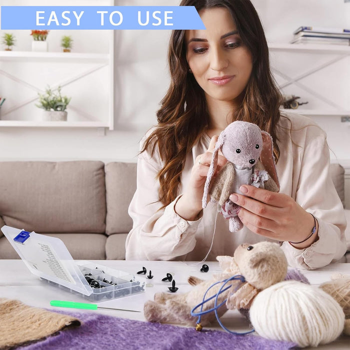 Ojos de seguridad de plástico, 350 unidades, con arandelas para manualidades, para amigurumi - Quierox - Tienda Online