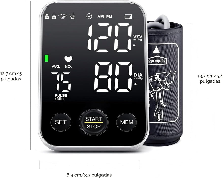 Oklar Monitor de Presión Arterial Monitores de Brazo Superior para Uso Doméstico - Quierox - Tienda Online