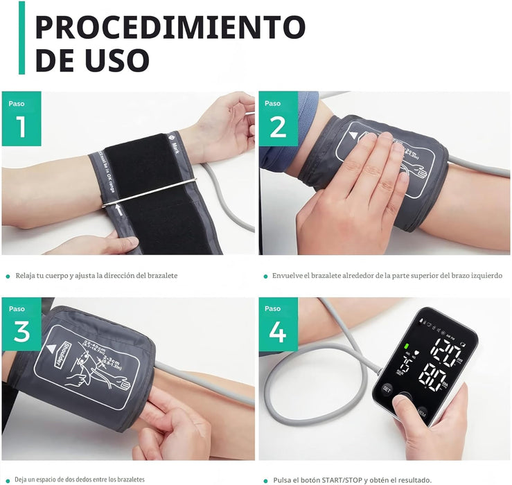 Oklar Monitor de Presión Arterial Monitores de Brazo Superior para Uso Doméstico - Quierox - Tienda Online