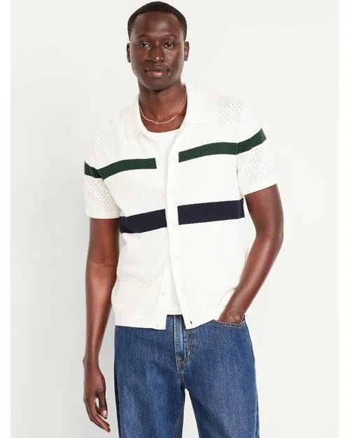 Old Navy Camisa de tejido manga corta para hombre - Quierox - Tienda Online