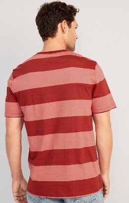 Old Navy Camiseta de cuello redondo Manga Corta Rojo - Quierox - Tienda Online