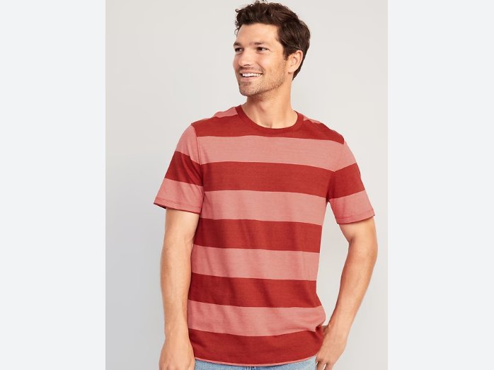 Old Navy Camiseta de cuello redondo Manga Corta Rojo - Quierox - Tienda Online