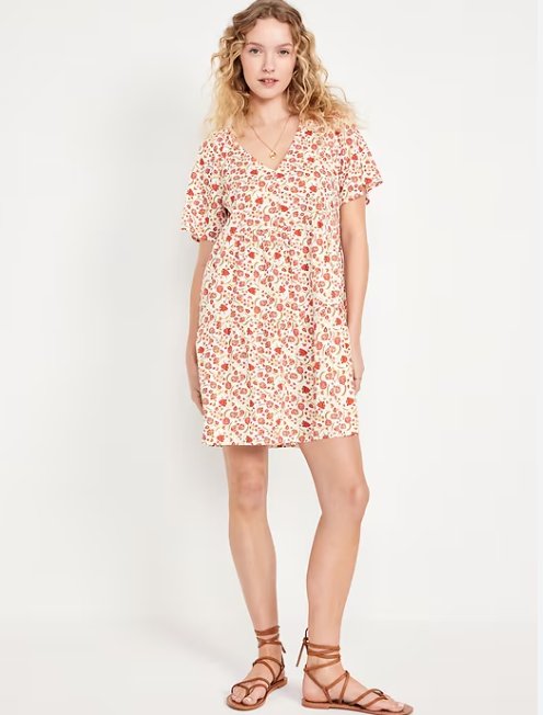 Old Navy - Minivestido con vuelo y cuello en V - Quierox - Tienda Online
