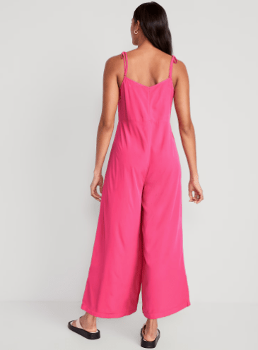 Old Navy Mono holgado con escote en V y tirantes finos y hombros descubiertos - Quierox - Tienda Online