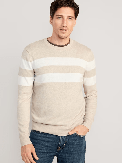 Old Navy Suéter de rayas con cuello redondo - Quierox - Tienda Online