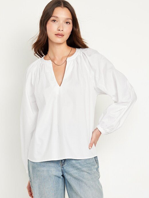 OLD NAVY Top de manga larga con cuello abierto - Quierox - Tienda Online