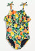 Old Navy Traje de baño de una pieza con volantes y estampado a juego para niñas pequeñas - Quierox - Tienda Online