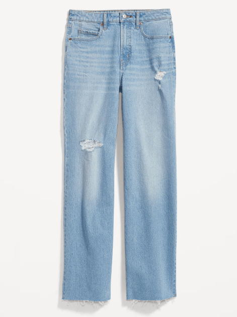 Old Navy Vaqueros de pierna ancha con cortes y cintura muy alta - Quierox - Tienda Online