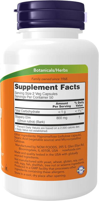 Olmo resbaladizo 400mg 100 cápsulas - Quierox - Tienda Online