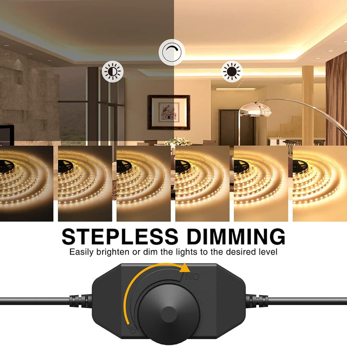 Onforu Tira de iluminación LED blanca cálida, 65.6 pies, 3000 K, luz de cinta LED regulable - Quierox - Tienda Online