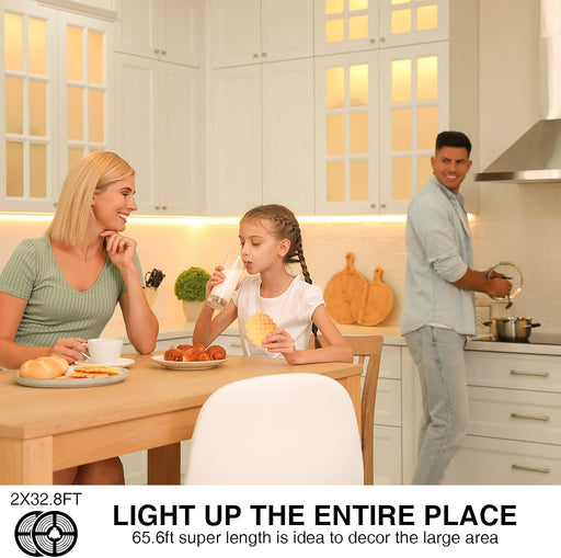 Onforu Tira de iluminación LED blanca cálida, 65.6 pies, 3000 K, luz de cinta LED regulable - Quierox - Tienda Online