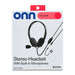 ONN Auriculares estéreo con entrada auxiliar de 3,5 mm y micrófono integrado, color negro - Quierox - Tienda Online