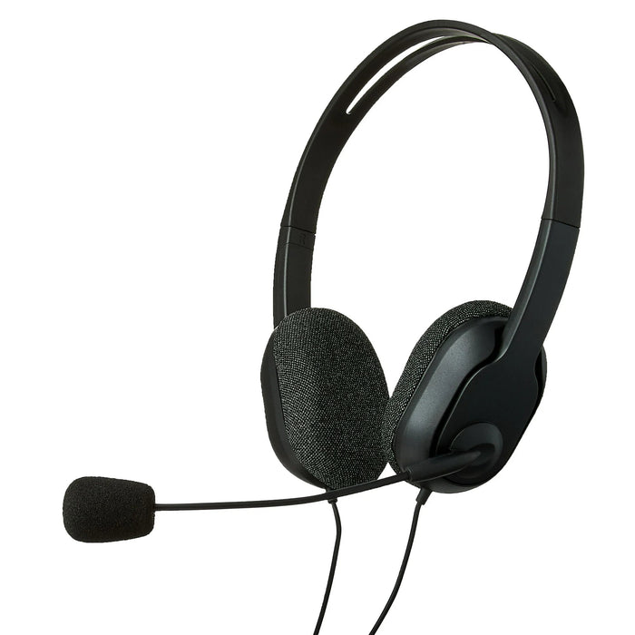 ONN Auriculares estéreo con entrada auxiliar de 3,5 mm y micrófono integrado, color negro - Quierox - Tienda Online