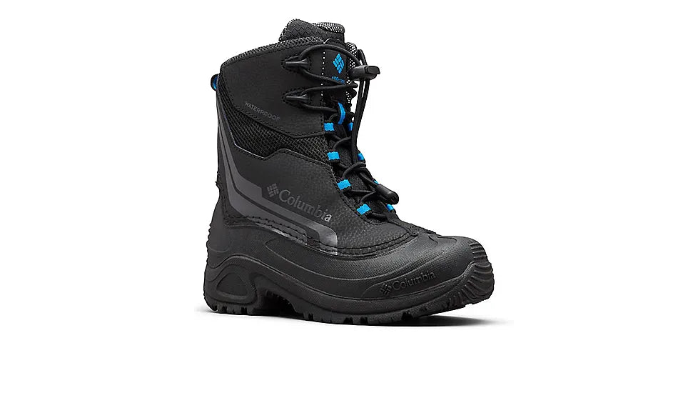 Botas Columbia Youth Bugaboot Plus IV Omni-Heat para niño, color negro/azul intenso