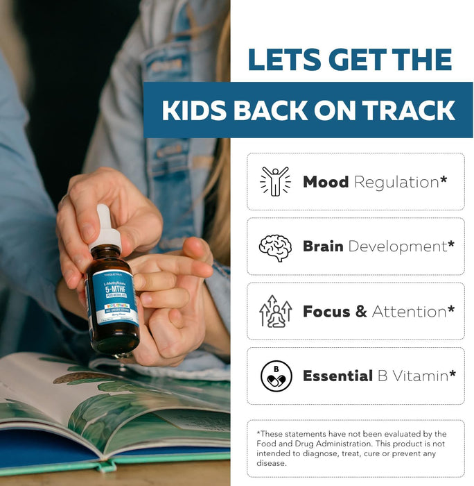 Organic Kids L - metilfolato + metil B12 Cofactor - MTHFR forma sublingual - 5 - MTHF - Quierox - Tienda Online