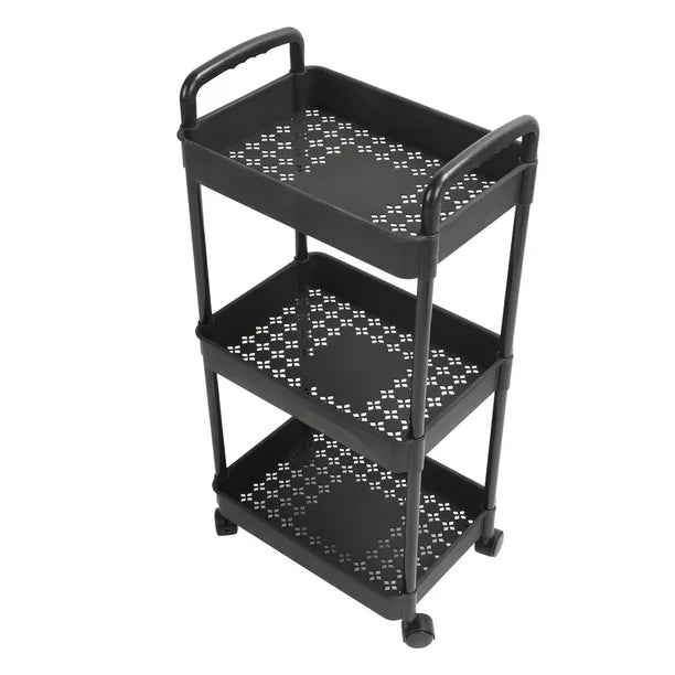 Organizador De Almacenamiento Móvil Con Ruedas De 3 Niveles Para Baño De Plastico - Quierox - Tienda Online