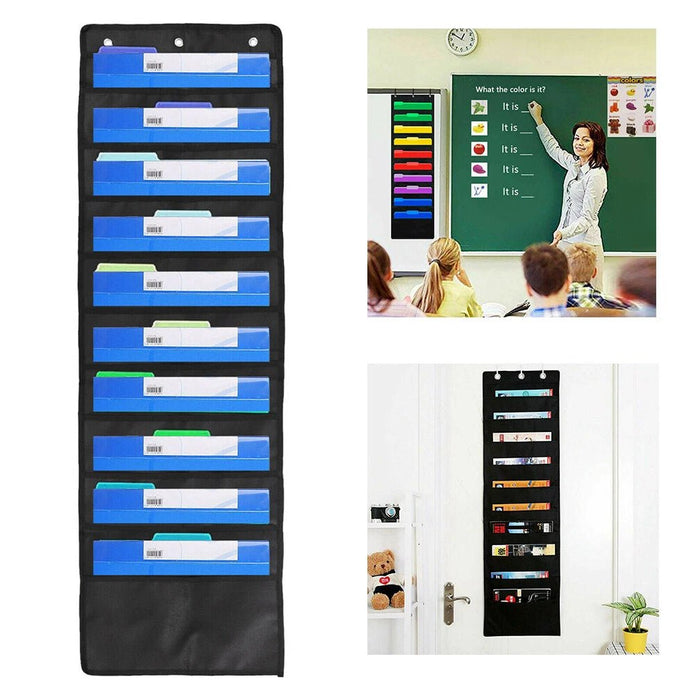 Organizador de archivos colgante de pared, 10 bolsillos de almacenamiento - Quierox - Tienda Online