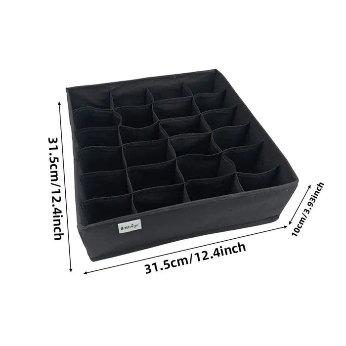 Organizador de cajones de tela para 24 calcetines y ropa interior - Quierox - Tienda Online