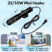 Orlushy Calentador de acuario sumergible pequeño de 25 W - Quierox - Tienda Online