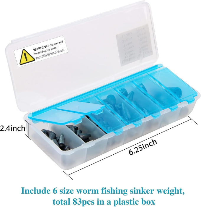 OROOTL Juego de pesos de pesca con bala, 83 piezas - Quierox - Tienda Online