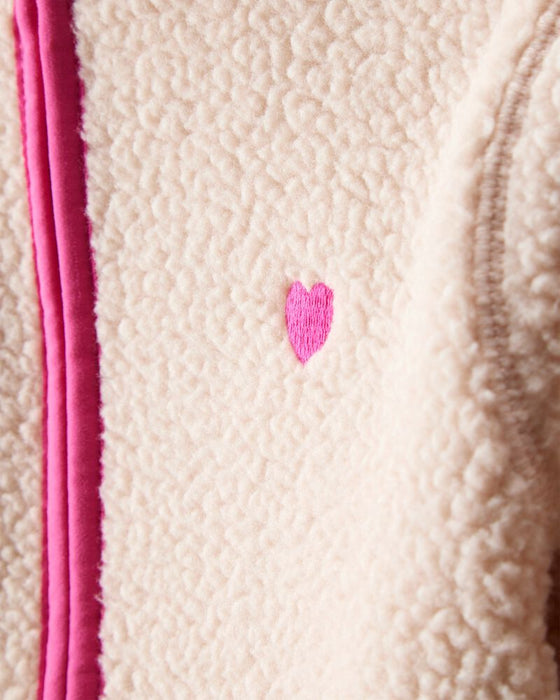 OshKosh Chaqueta de microfibra de manga larga con cremallera para niña - Beige - Quierox - Tienda Online