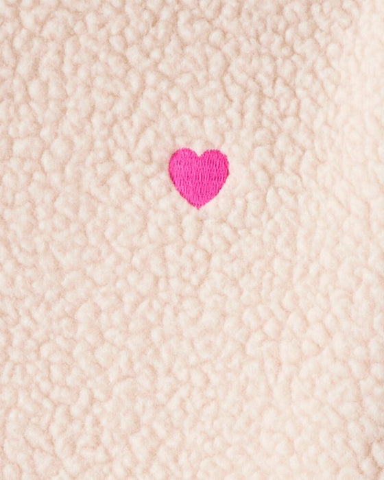 OshKosh Chaqueta de microfibra de manga larga con cremallera para niña - Beige - Quierox - Tienda Online