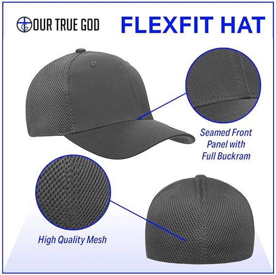 Our True God Cross Flexfit - Gorra de béisbol para hombre, transpirable - Quierox - Tienda Online