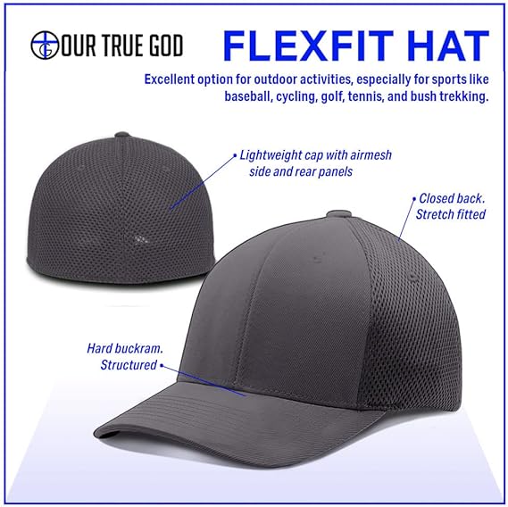 Our True God Cross Flexfit - Gorra de béisbol para hombre, transpirable - Quierox - Tienda Online