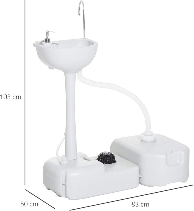 Outsunny Fregadero Portátil Lavamanos para Actividades al Aire Libre o Camping - Quierox - Tienda Online