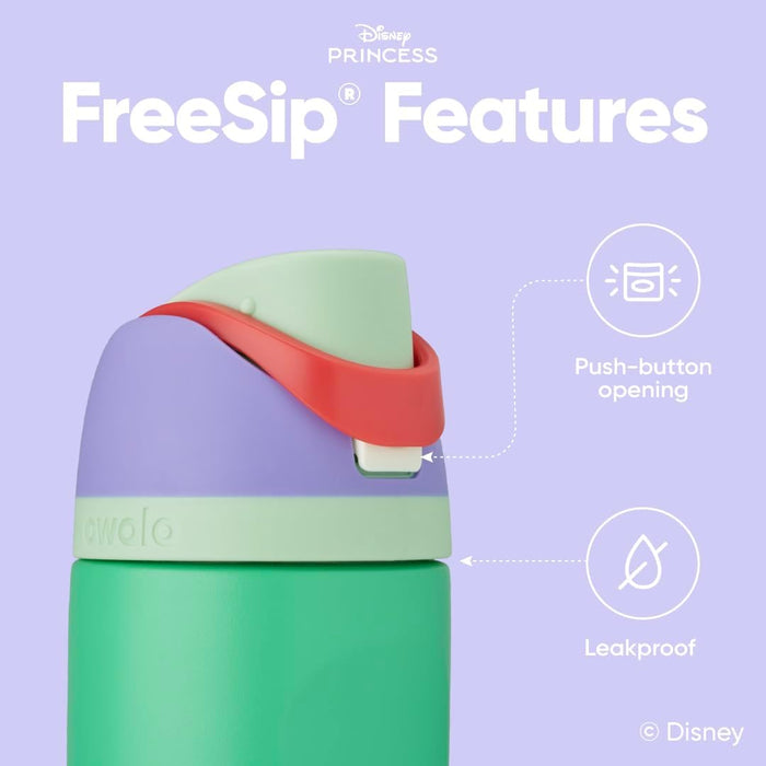 Owala Disney Princess FreeSip, Botella de agua aislada con popote para deportes y viajes - Quierox - Tienda Online